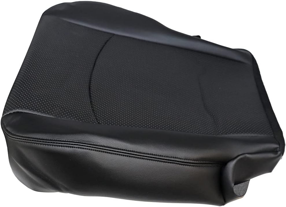 Black Bottom Perforated Leather Seat Cover Pack of 2 E197350