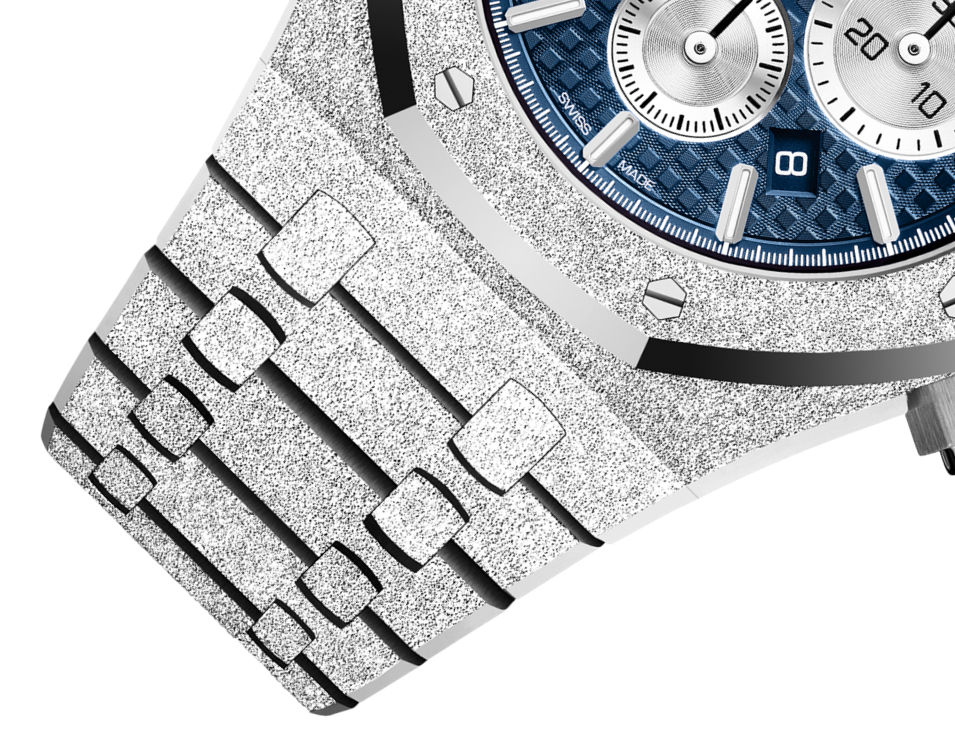 Frosted Gold Chronograph Blue Dial 41mm P917