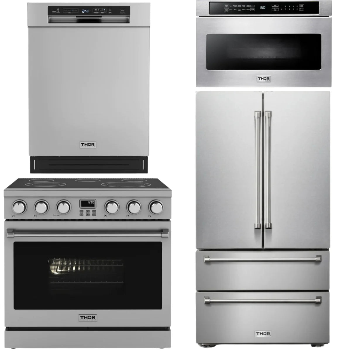 36 Electric Range, Refrigerator, Dishwasher and Microwave G167