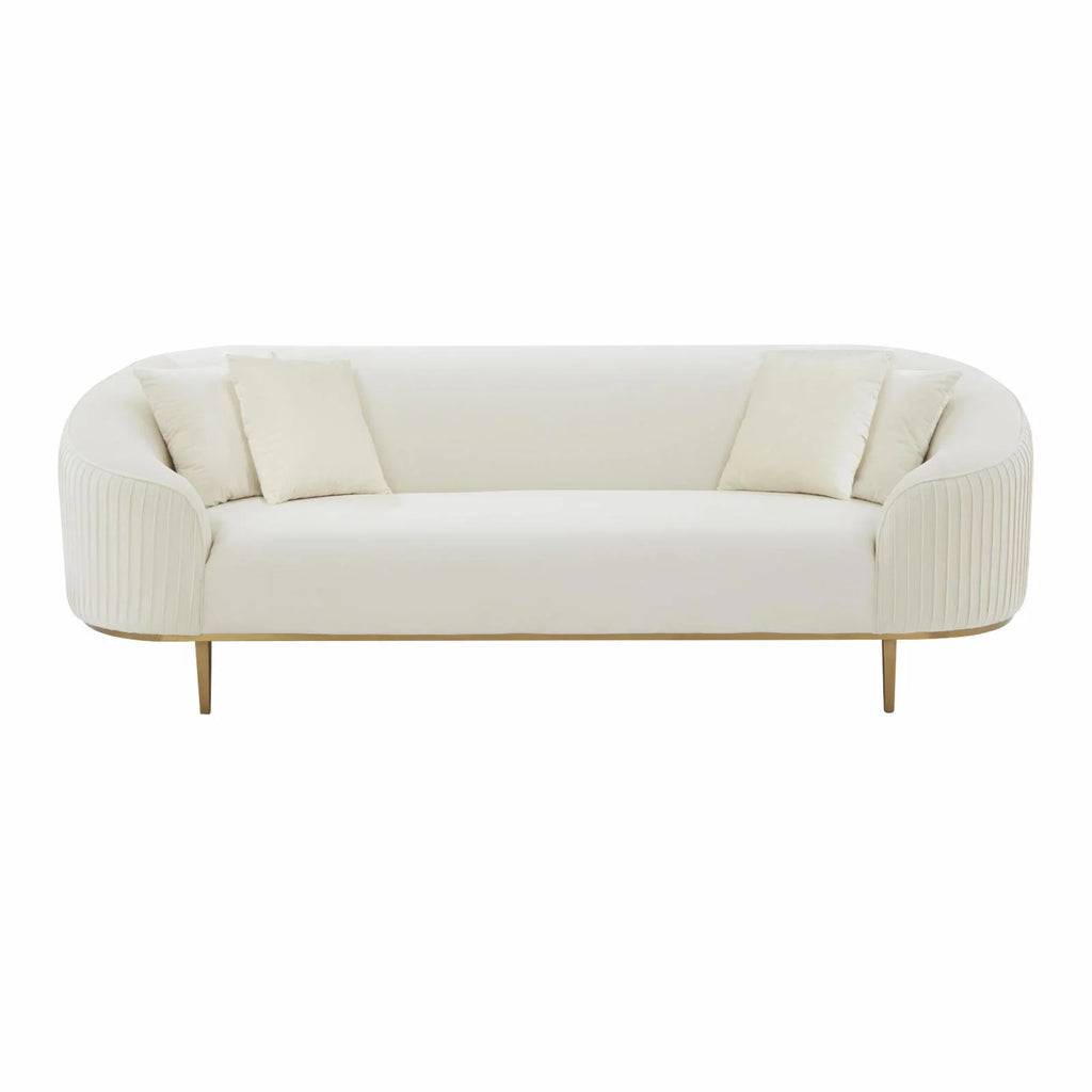 Pleated Velvet Sofa I475