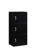 3-Door Black Cabinet C415023