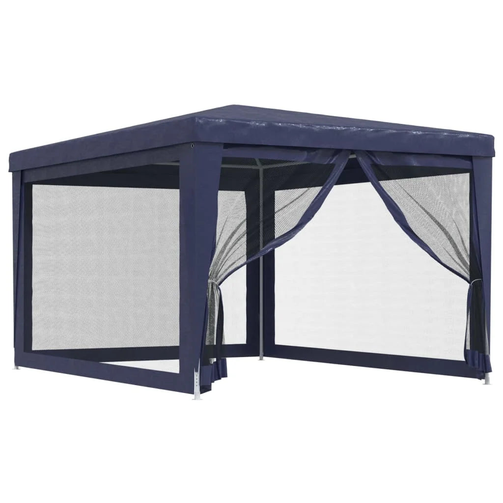 Blue 9.8'x13.1' HDPE Party Tent with 4 Mesh Sidewalls B86249