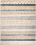 Ivory Tan Gray Handmade Area Rug Z4743