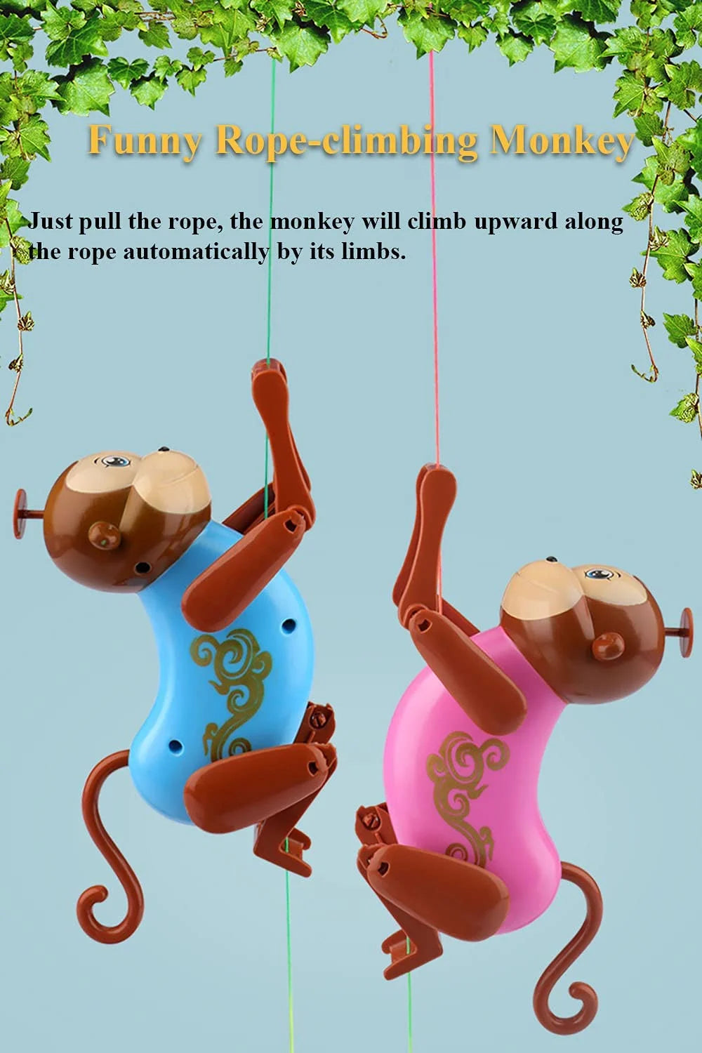 Blue String-Climbing Monkey Toy H615739