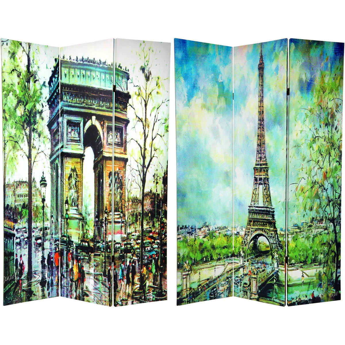 6 ft. Tall Double Sided 3 Panel Room Divider M581