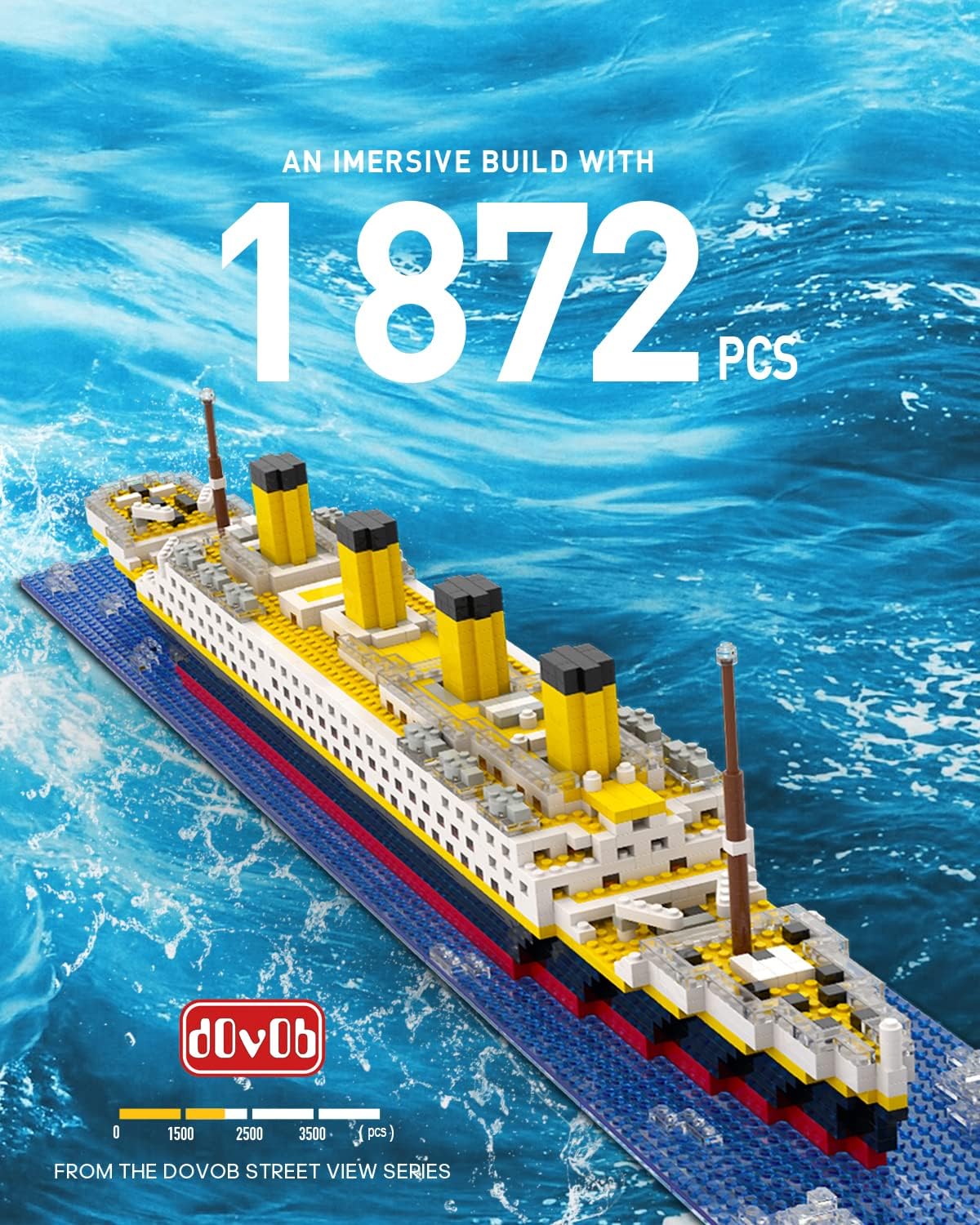 1872 Piece Mini Bricks Building Set with 2 Figure W274