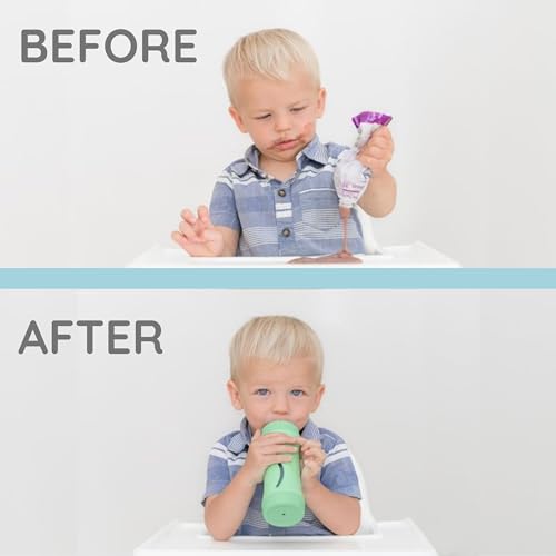 Baby Food Bottle Reusable Silicone Cup (Aqua) E17640