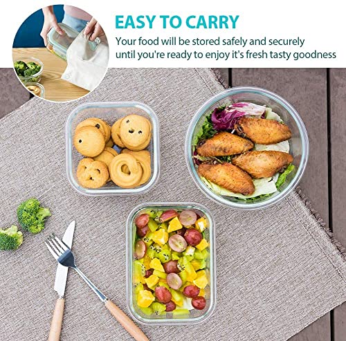 24 Piece Glass Food Storage Containers with Lids B7091