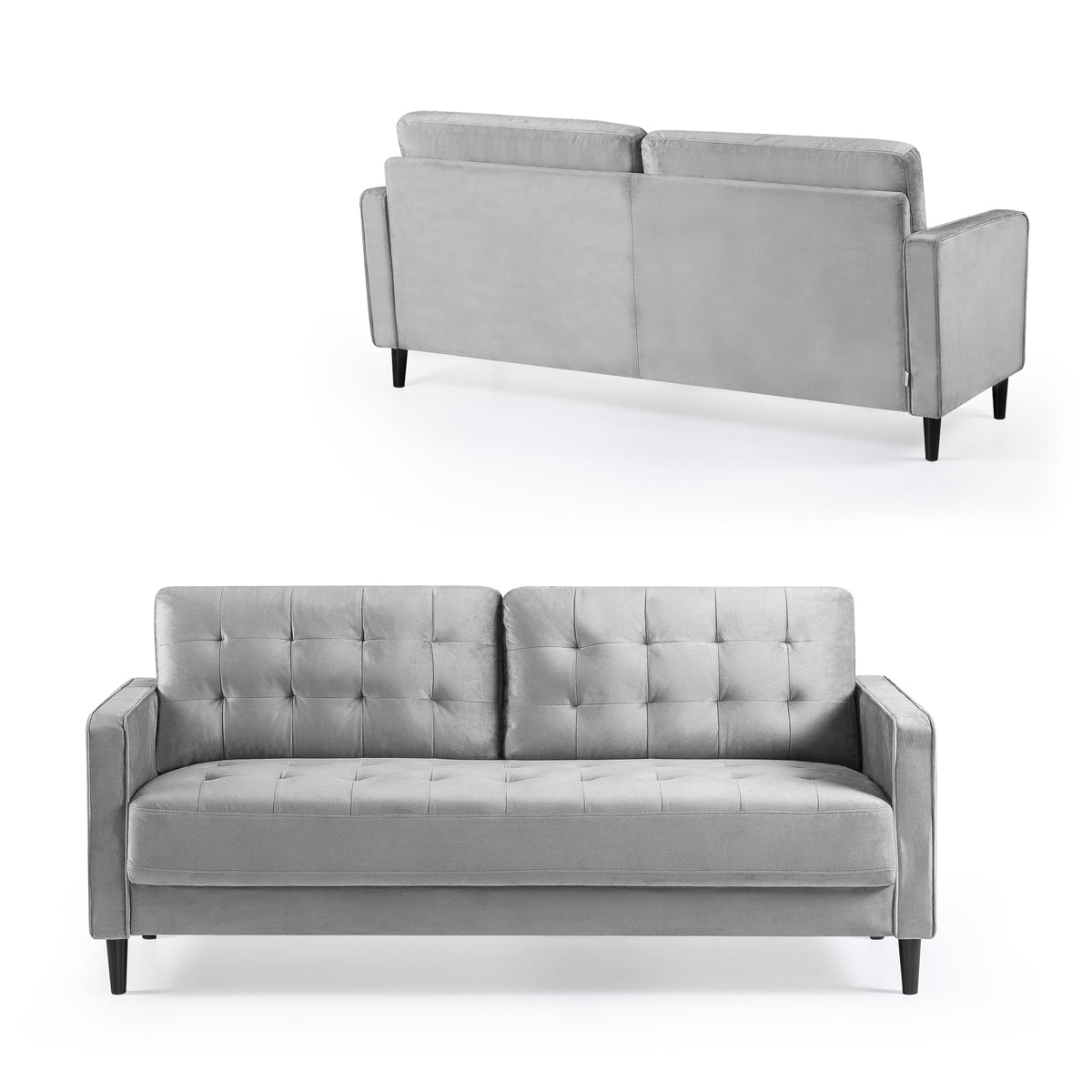 Navy Velvet Sofa Couch S349396