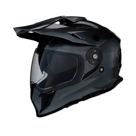 Solid Dual Sport Helmet Dark Silver, Large T419677