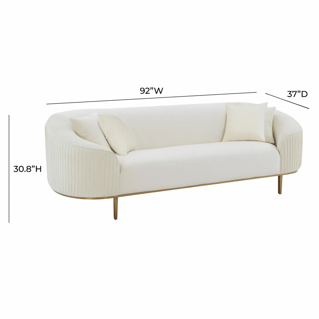 Pleated Velvet Sofa I475