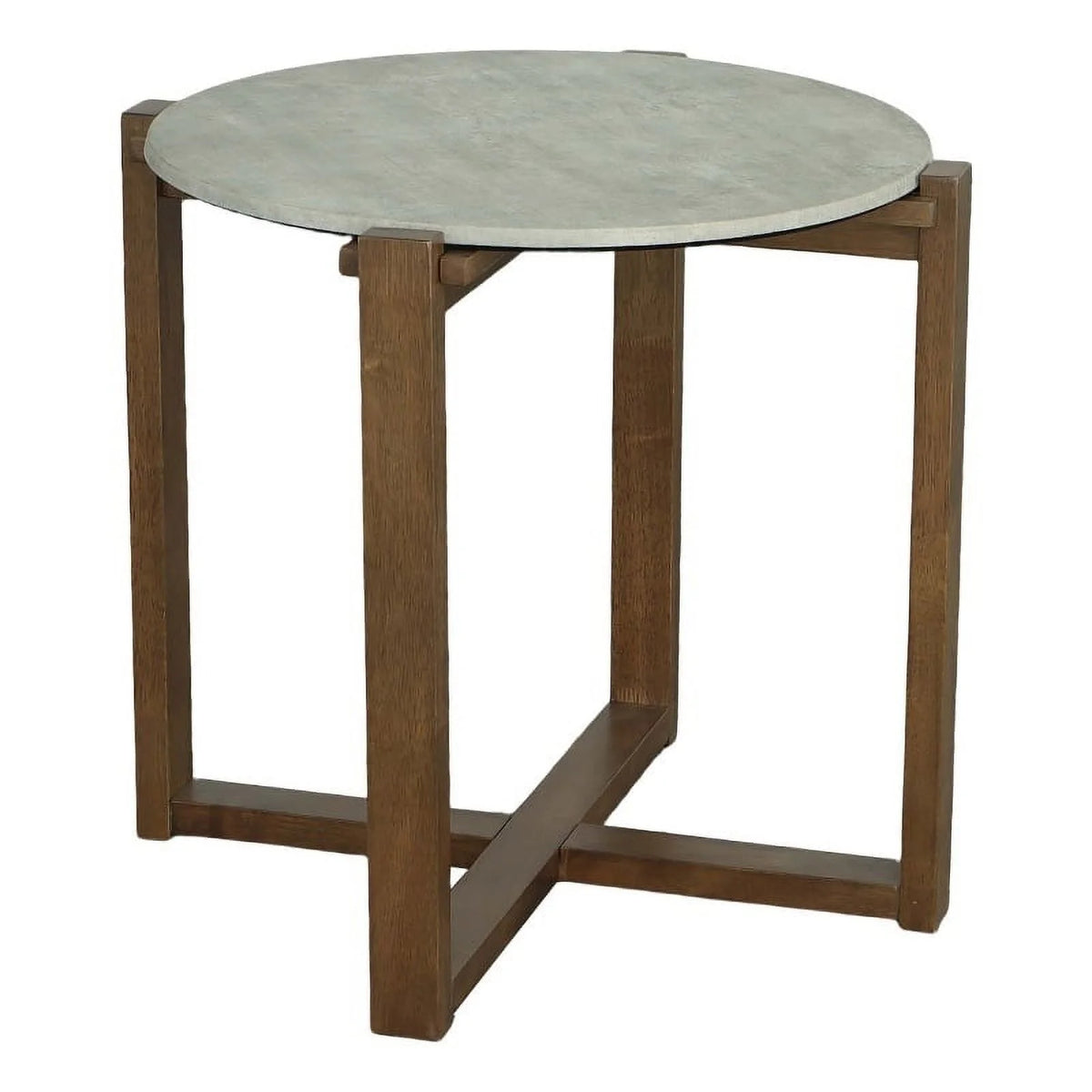 Round Wood End Table K614579