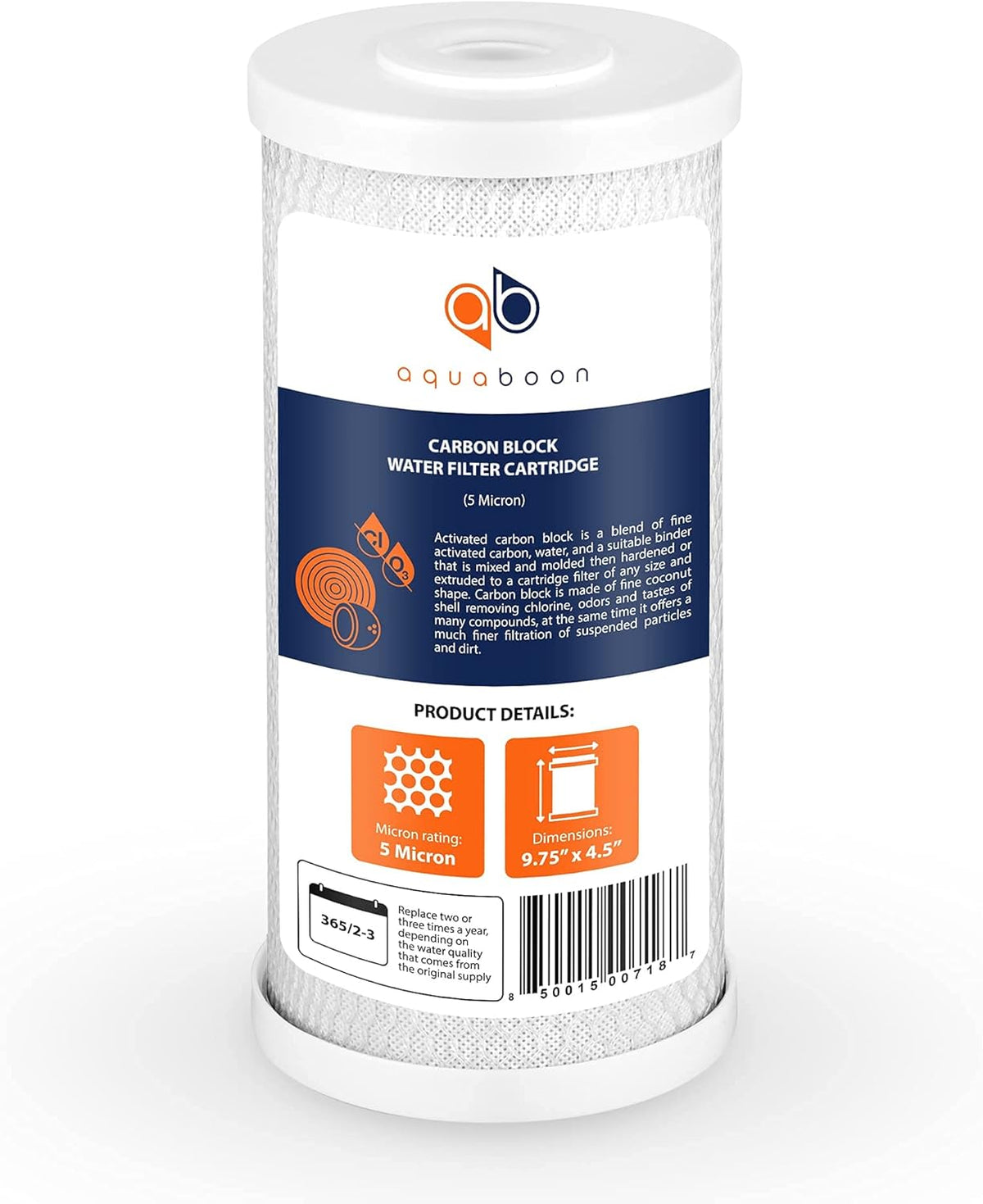 5 Micron 10 x 4.5 CTO Carbon Block & Sediment Replacement Filter Cartridges Set 8 pack V733068