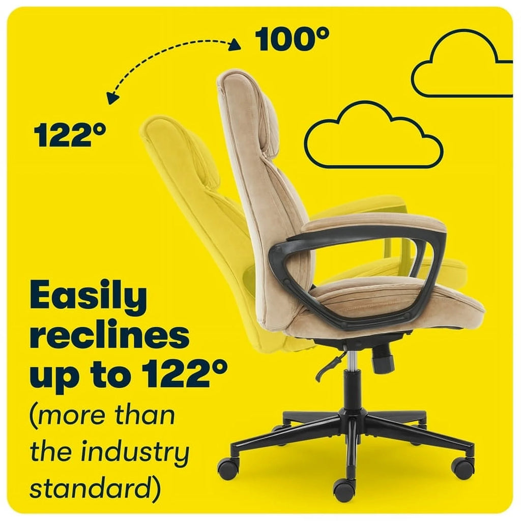 Velvet Microfiber Executive Office Chair W9407