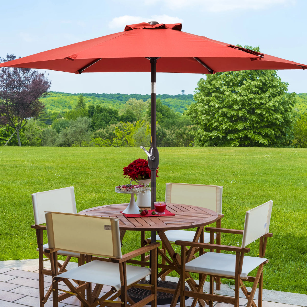 7.5 FT Outdoor Patio Market Umbrella with Tilt Button K134238