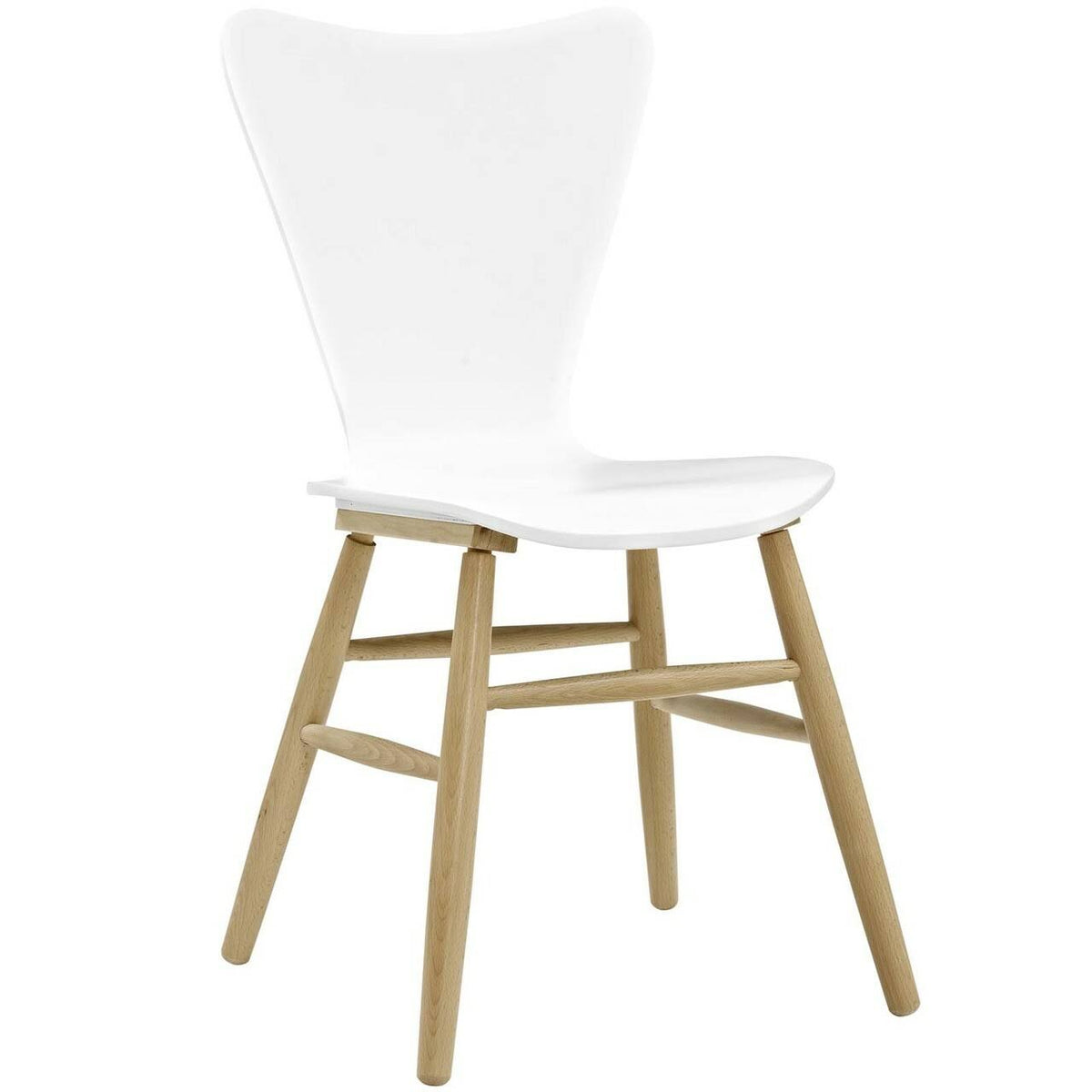 White Wood Side Chair U4850