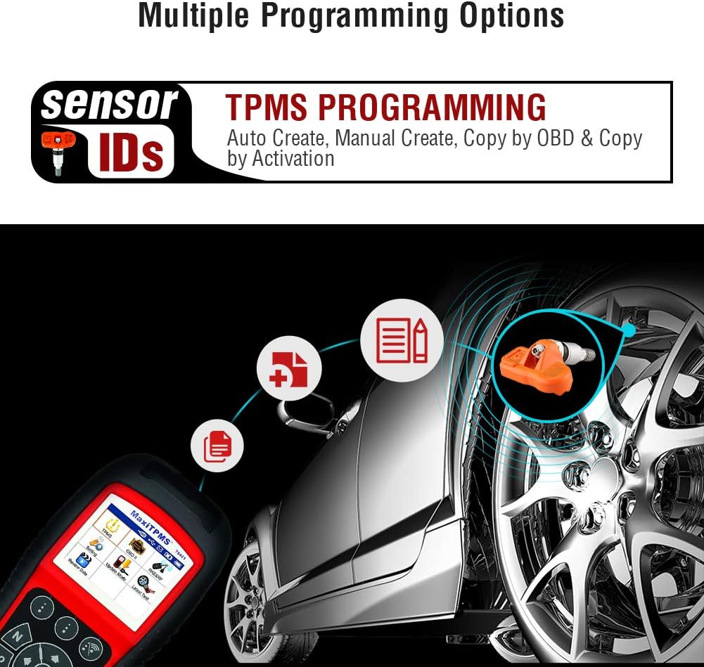 Wirelessly Sensor TPMS Reprogramming Activation Relearn Tool with OBDII Code Reader Function O600