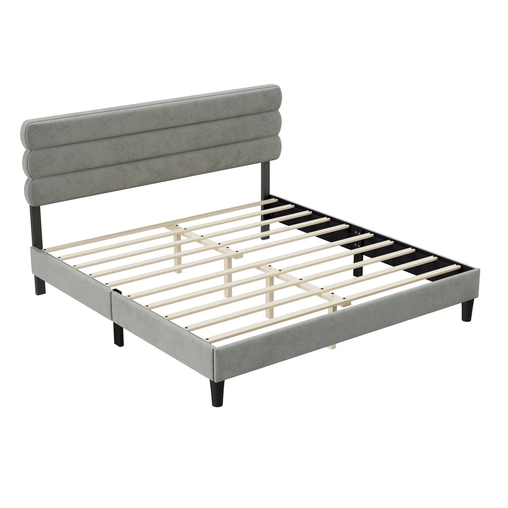 King Size Bed Frame Light Gray M3244