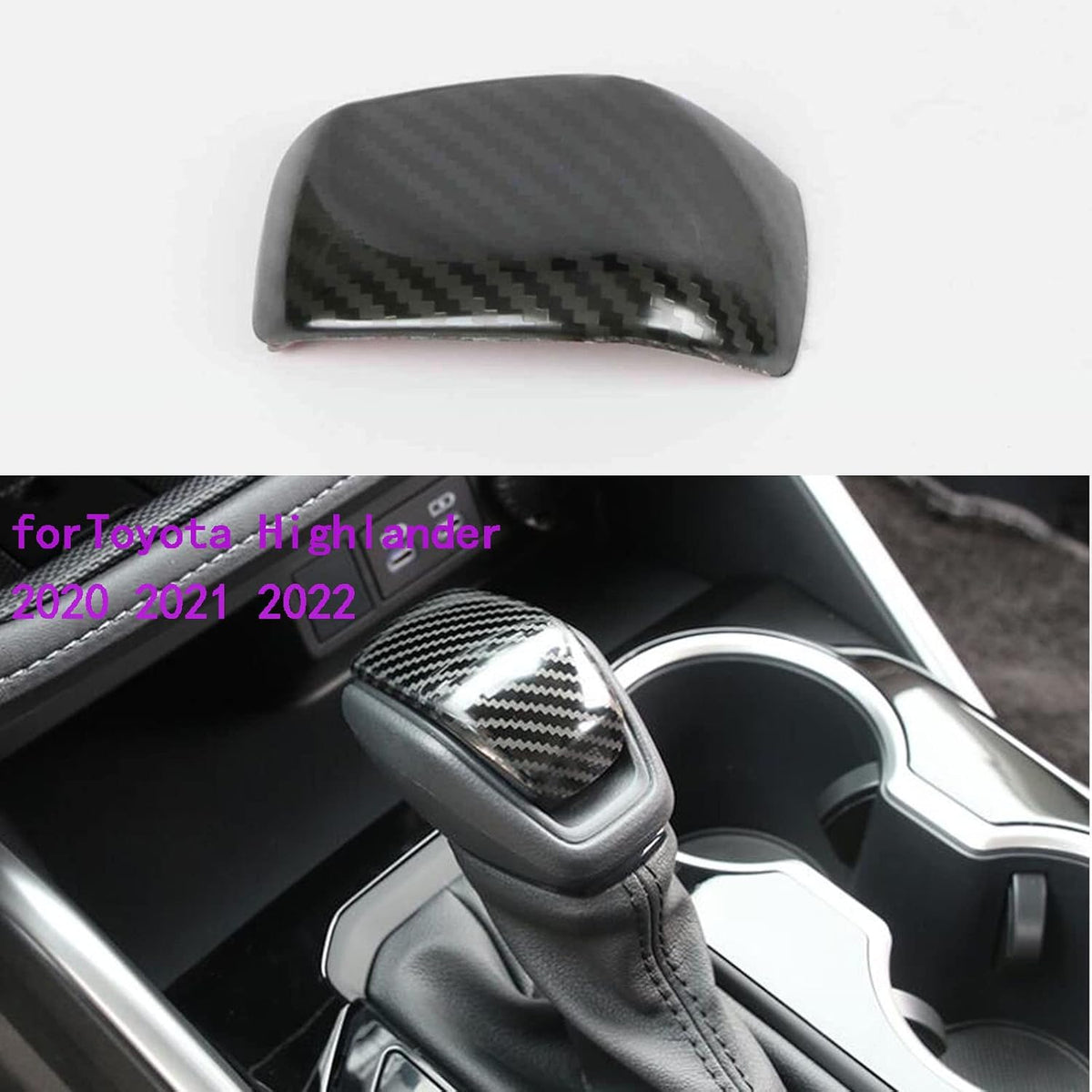 Carbon Fiber Style Gear Shift Knob Cover Pack of 2 B39997