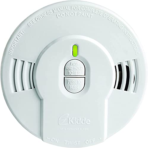 10-Year Battery Powered Smoke Detector with LED Warning Light J898
