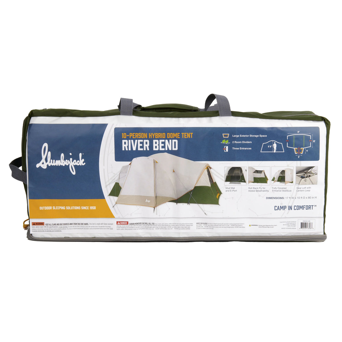 10-Person 3-Room Hybrid Dome Tent O6073