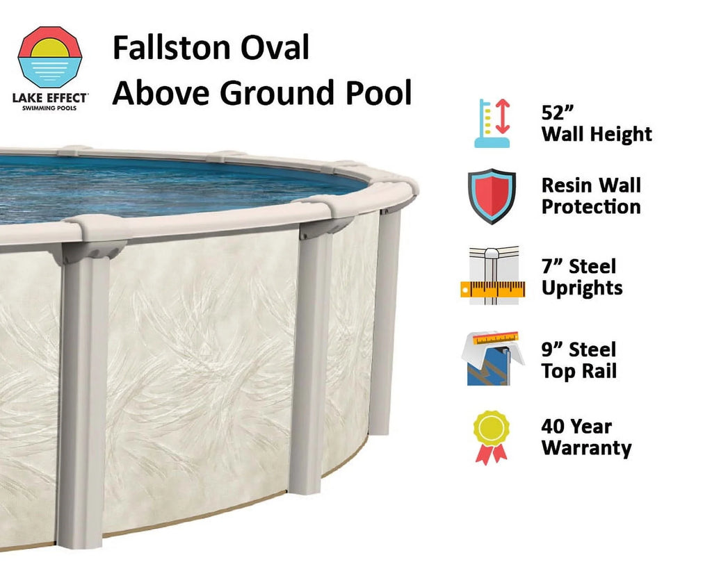 15' x 30' Oval x 52 Swimming Pool Kit with 25 Gauge Liner R792