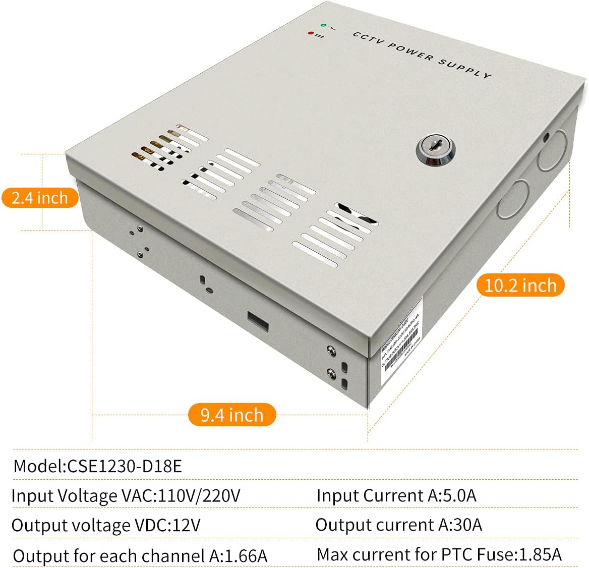 18 Channel CCTV Power Supply Box C526557