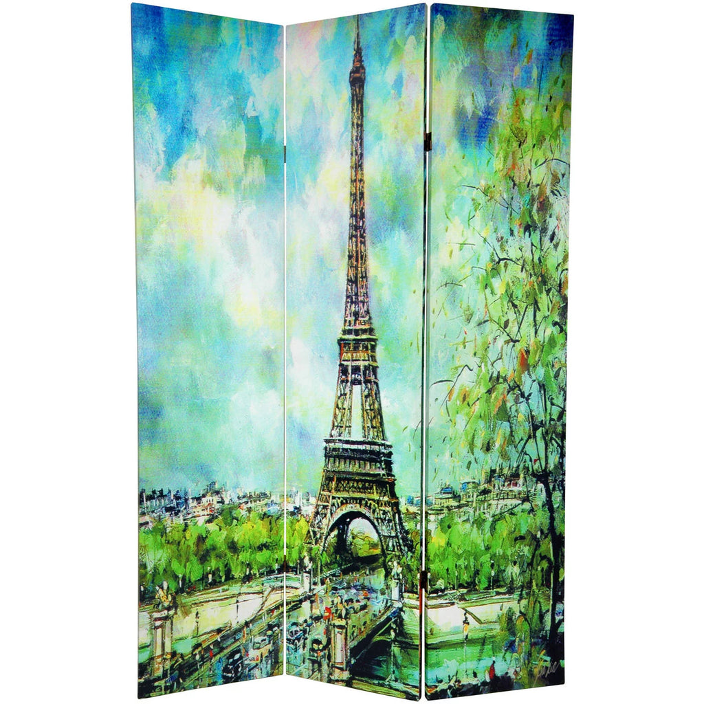 6 ft. Tall Double Sided 3 Panel Room Divider M581