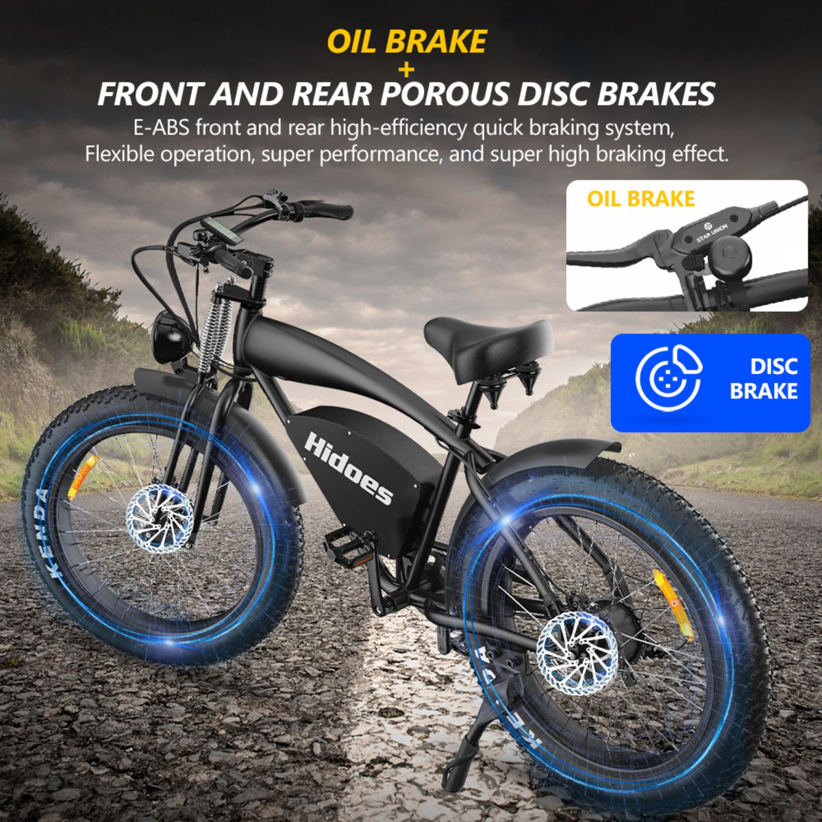 1200W Electric Mountain Bike with 26" Fat Tire A32379