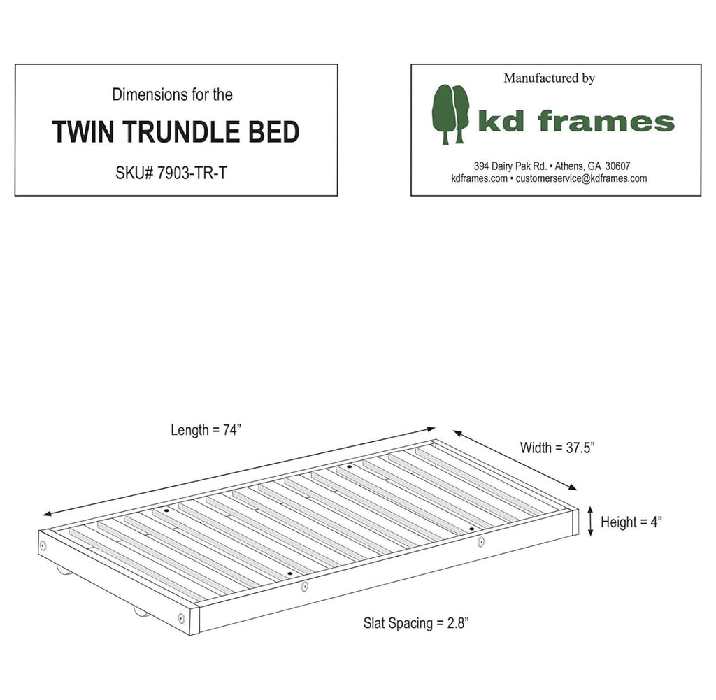 Natural Wood Trundle K12447