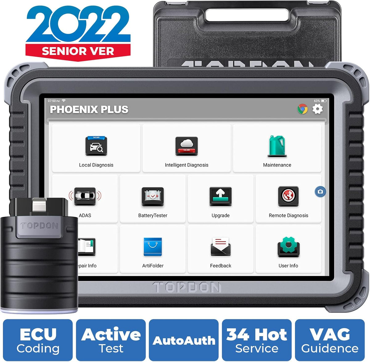 Bidirectional Scan Tool with 10.1-inch Screen P735