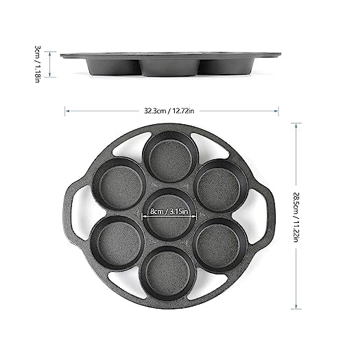 7-Mold Cast Iron Cake Pan D43065