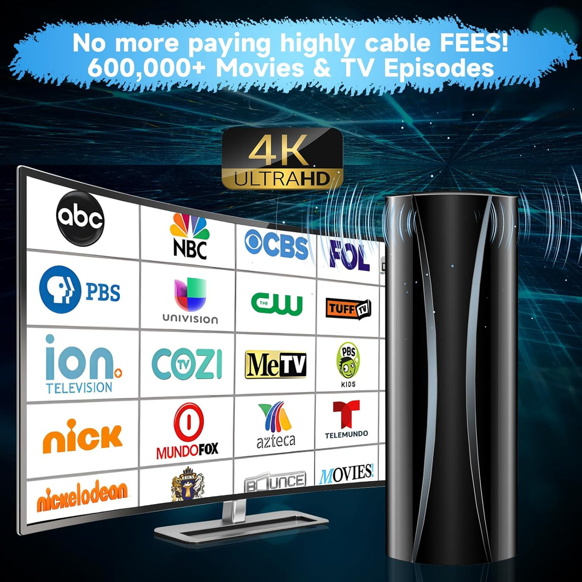 Digital TV Antenna with Amplifier Signal Booster and Coaxial Cable C285