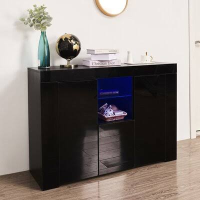 Black 2 Door Accent Cabinet L778919