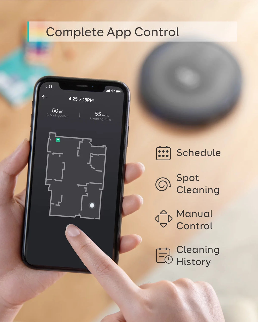 Robot Vacuum with Home Mapping, 2000Pa Suction, Wi-Fi V575