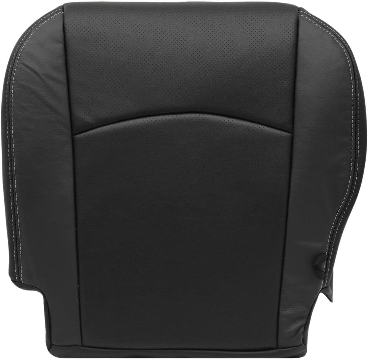 Black Bottom Perforated Leather Seat Cover Pack of 2 E197350