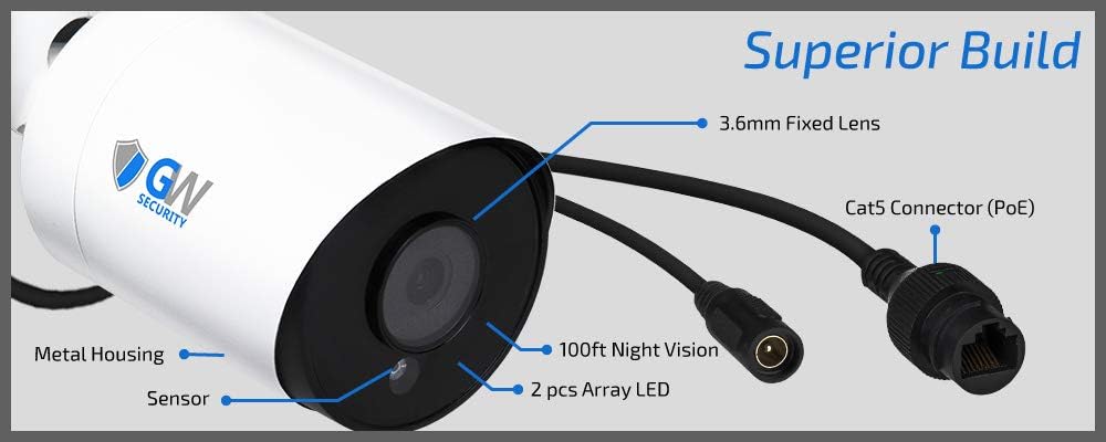 6MP PoE IP Bullet Security Camera V465
