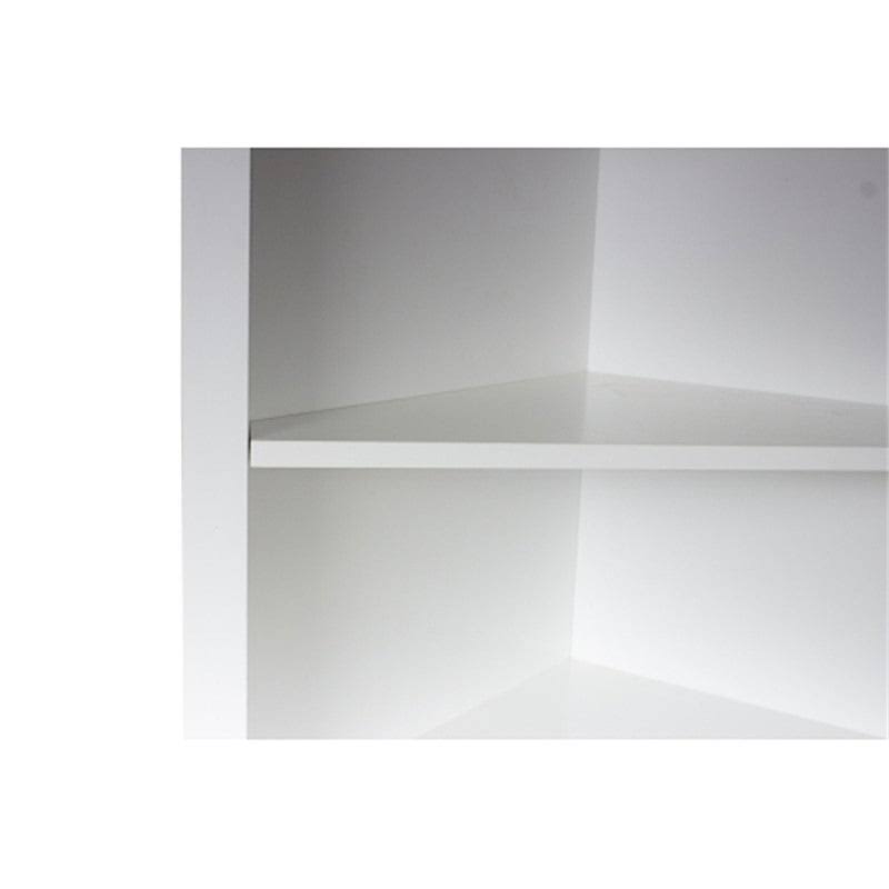 White Wooden Corner Curio Cabinet D9818