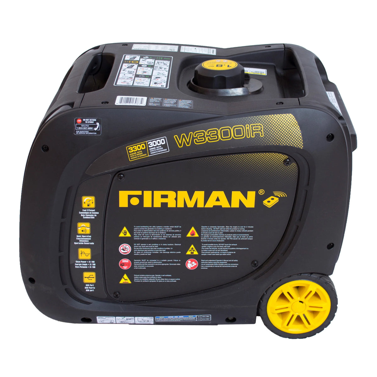 3300/3000 Watt Gas Remote Start Inverter Generator with USB A145