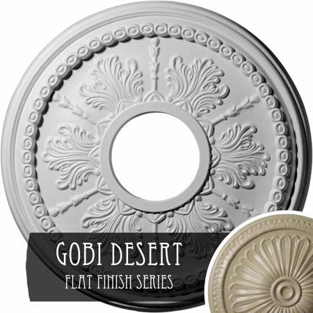 13 3/4x22OD x 1x22P Ceiling Medallion, Hand-Painted Frost B9299