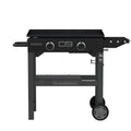 28" Propane Gas Griddle with Cart 2 Burner Flat Top Grill, Black Y39734
