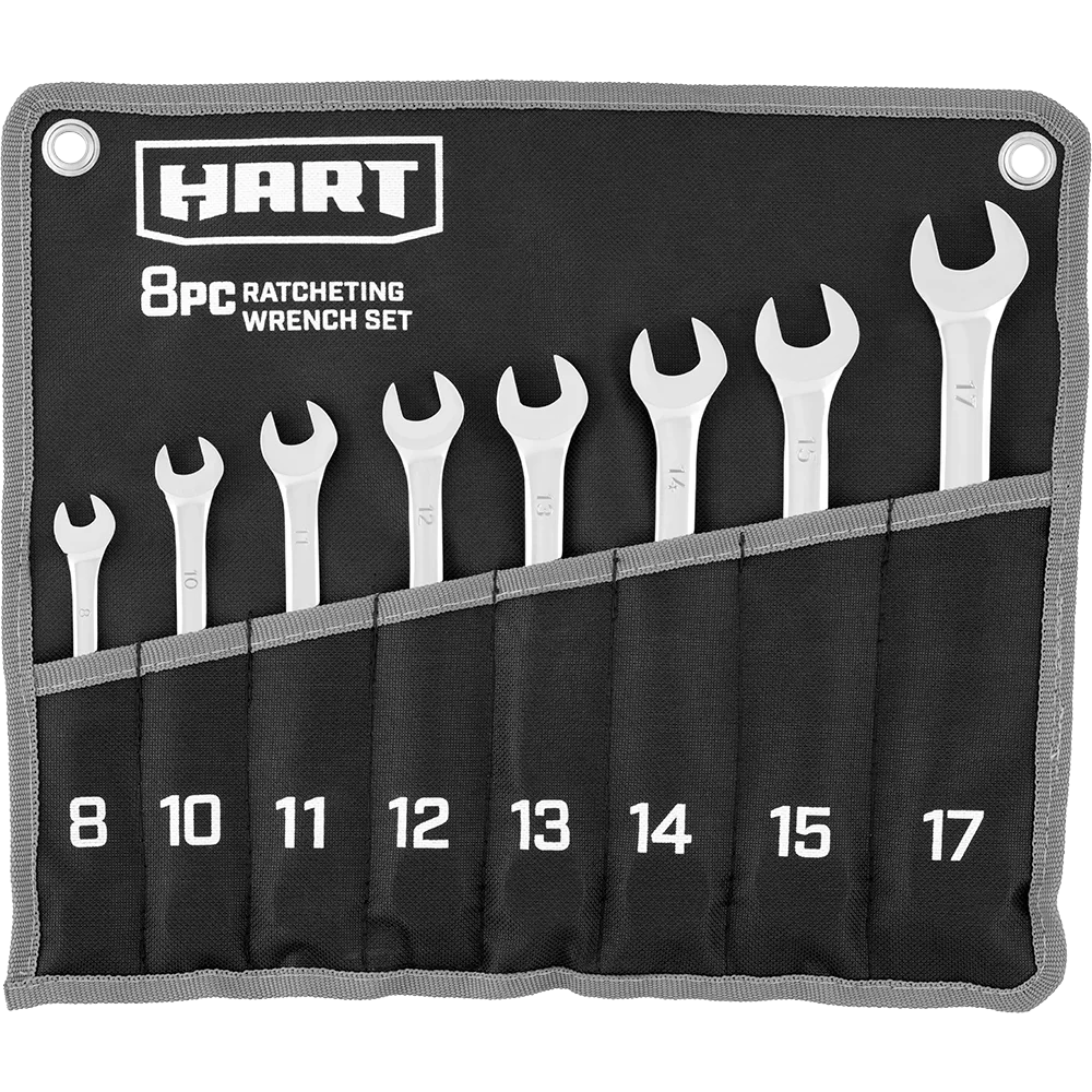 8-Piece Ratcheting Wrench Set with Tool Pouch T7467