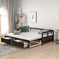 Wooden Daybed with Trundle Bed and Two Storage Drawers X31958
