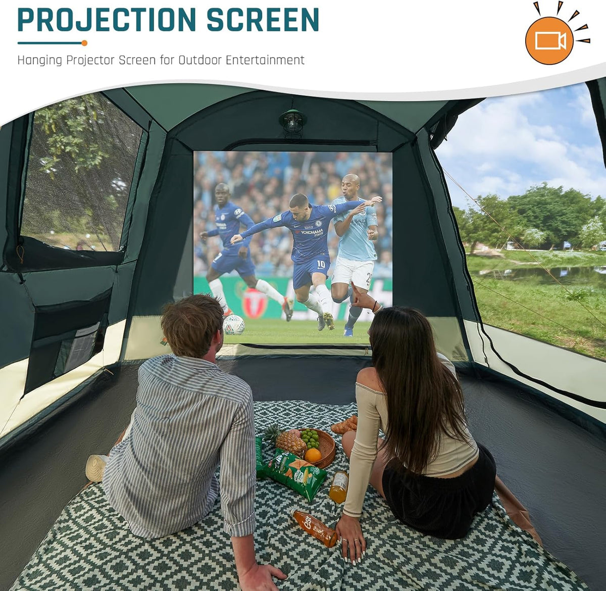 12'x10'x87in(H) SUV Tent with Screen Porch Z63899