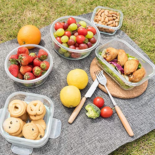 24 Piece Glass Food Storage Containers with Lids B7091