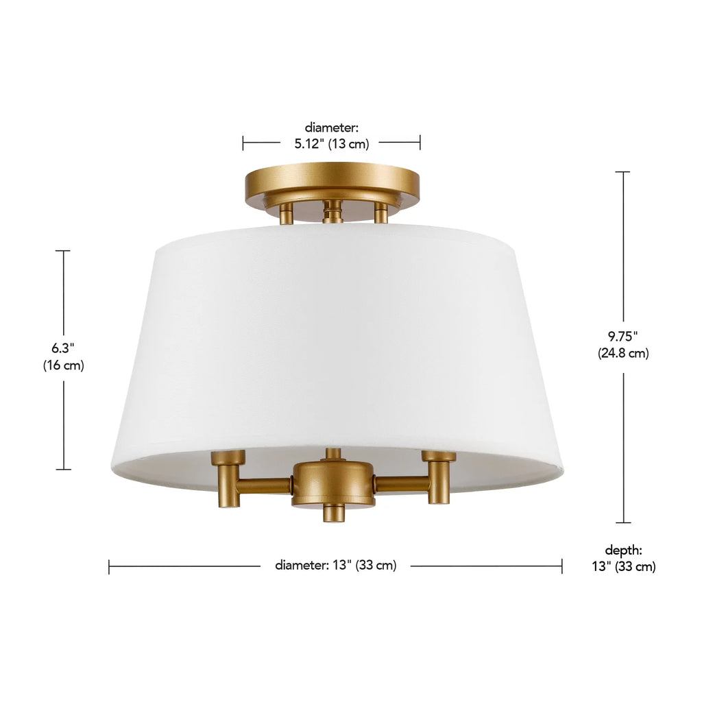 2-Light Flush Mount Burnished Brass H416491