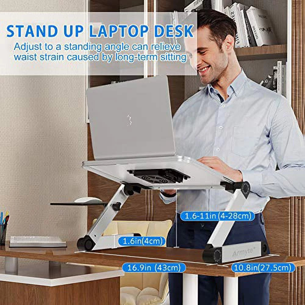 Adjustable Laptop Stand with Cooling Fan & Mouse Pad W18463