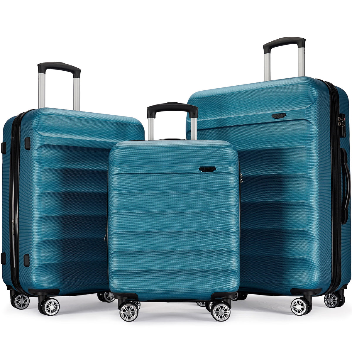 Expandable Hard Shell 3 Piece Luggage Set with Spinner Wheels V49643