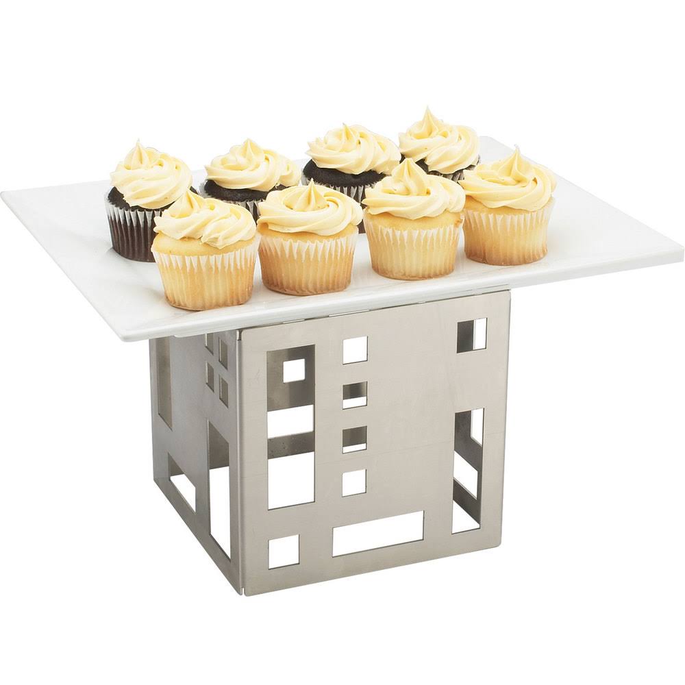 Stainless Steel Squared Cube Riser O68659