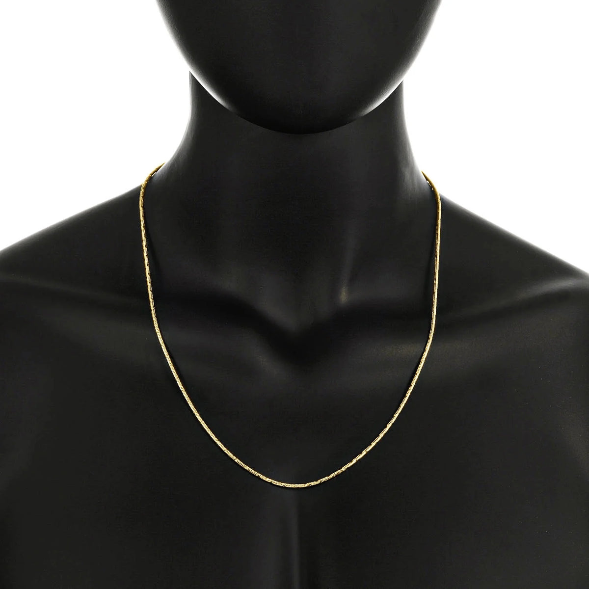 14k Yellow Gold Plated Snake Choker Chain Necklace, 16 inches V20196